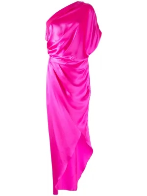 Michelle Mason Asymmetric Draped midi dress Farfetch