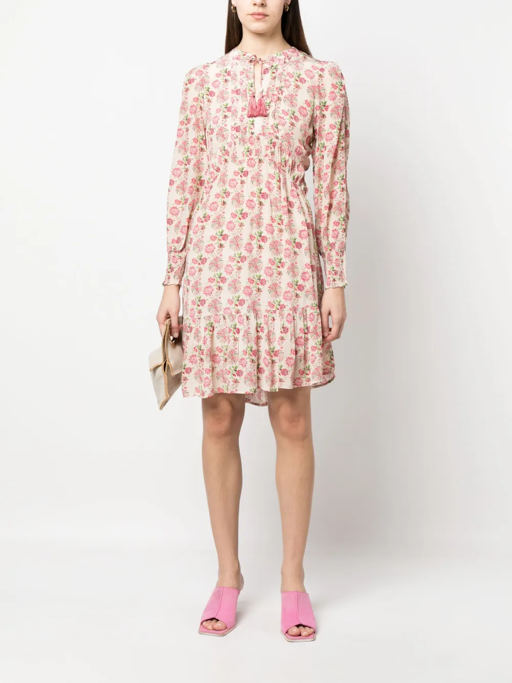 MOLIIN Jurk met bloemenprint - Beige