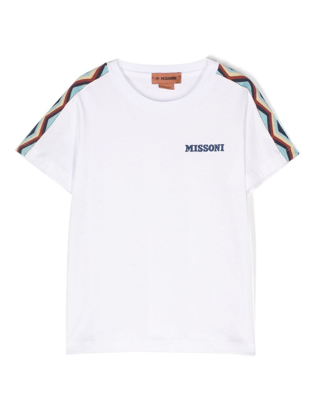 Shop Missoni Zig-zag Detailing T-shirt In White