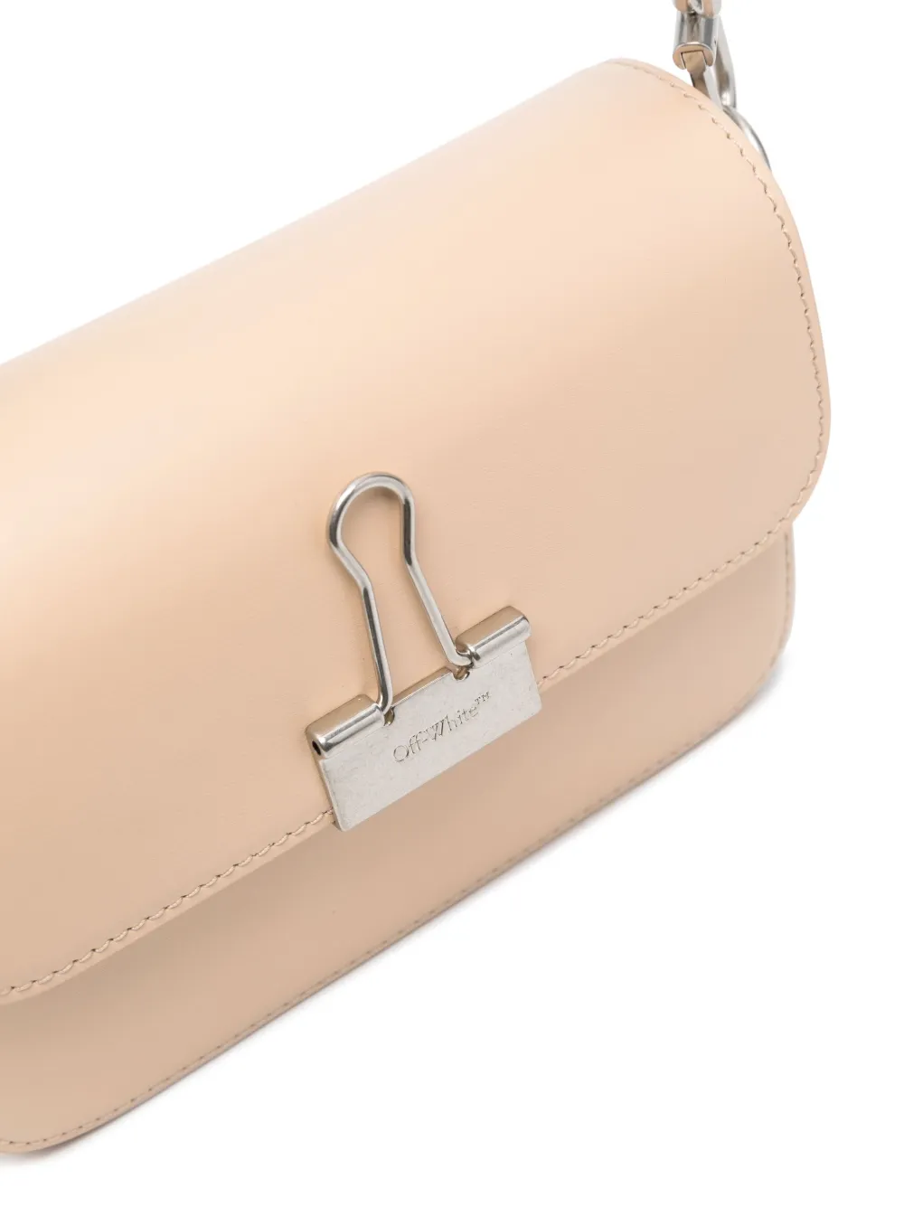 Shop Off-white Small Binder Shoulder Bag In Neutrals