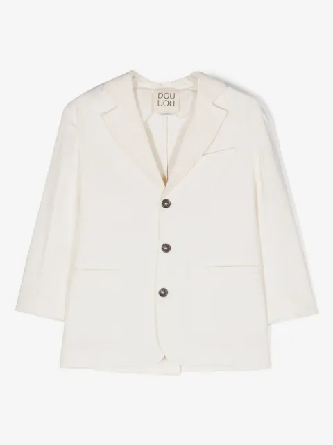 Douuod Kids single-breasted cotton blazer