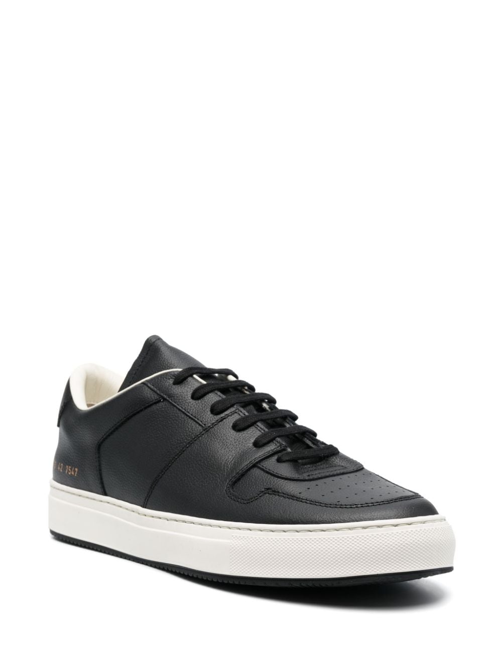 Shop Common Projects Polished-finish Lace-up Sneakers In Schwarz