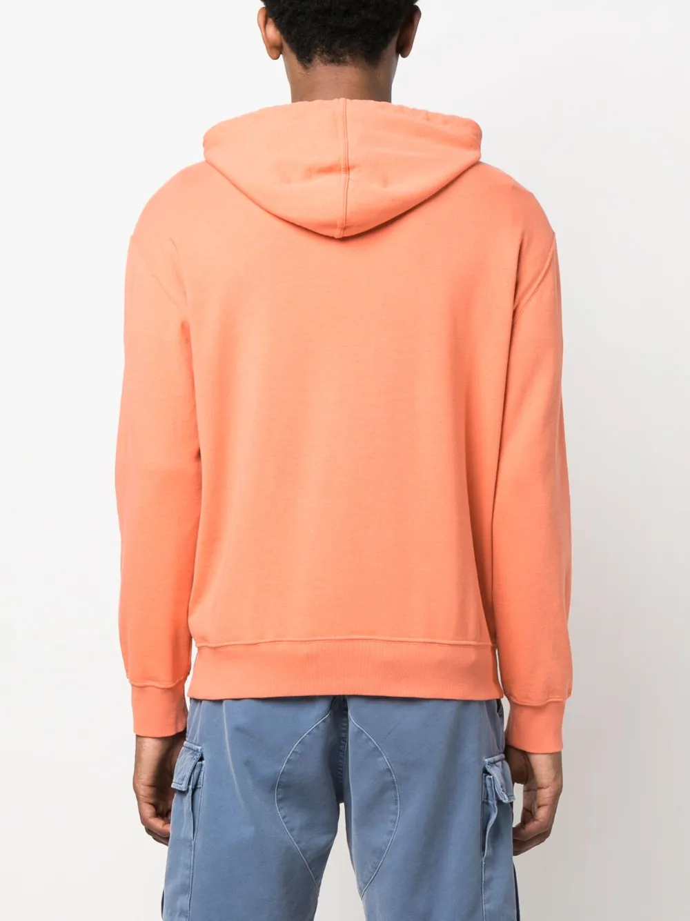 Brunello Cucinelli Embroidered-slogan Hoodie In Orange