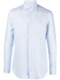 Mazzarelli striped long-sleeve shirt - Blue