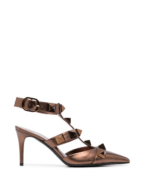 Valentino Garavani Roman Stud 80mm leather pumps