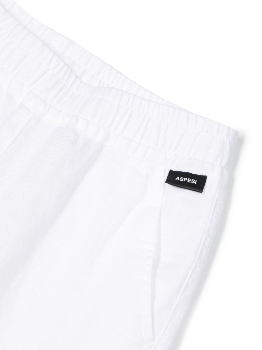 Shop Aspesi Elasticated-waistband Trousers In White