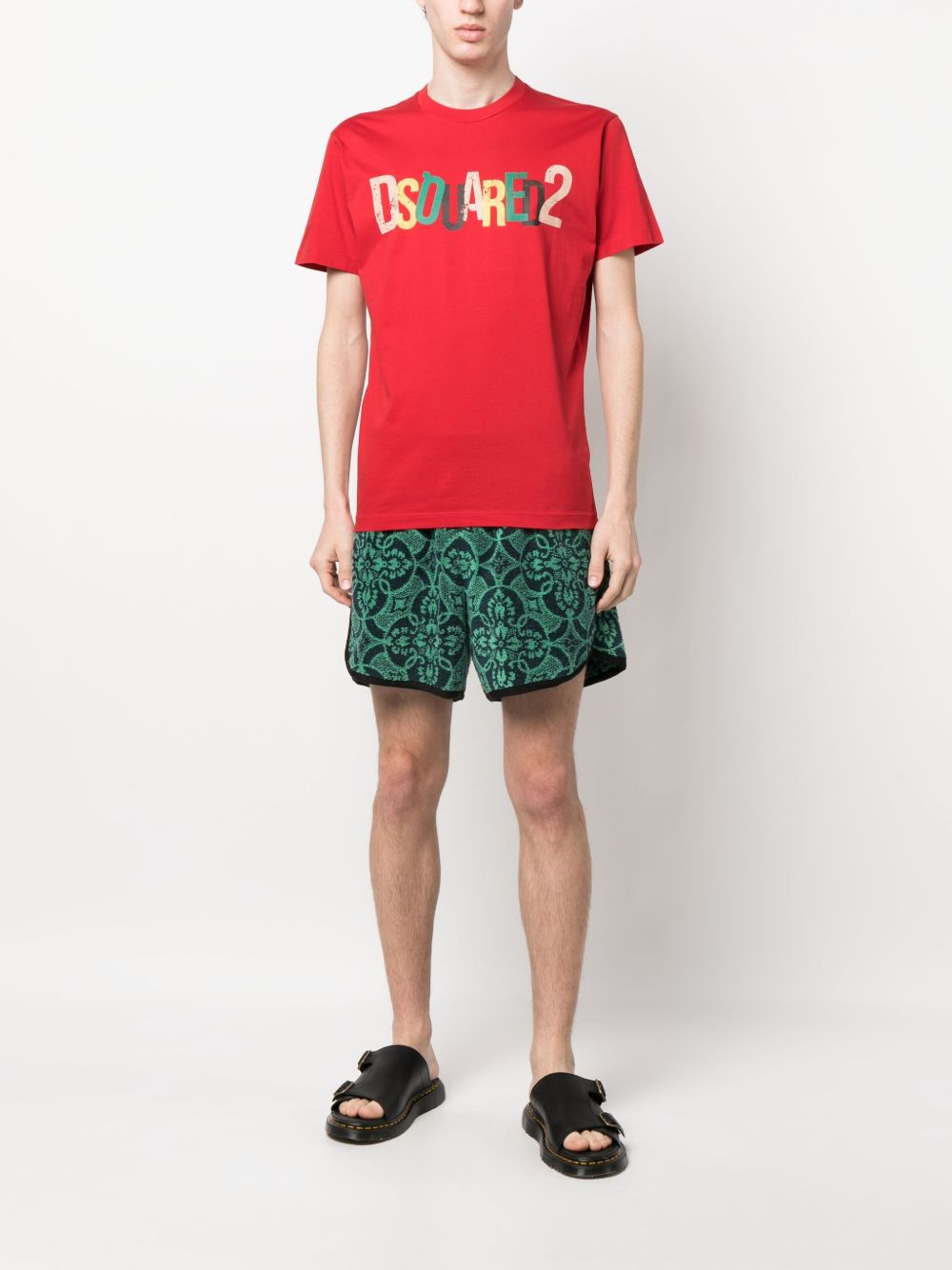 Dsquared2 T-shirt met logoprint - Rood