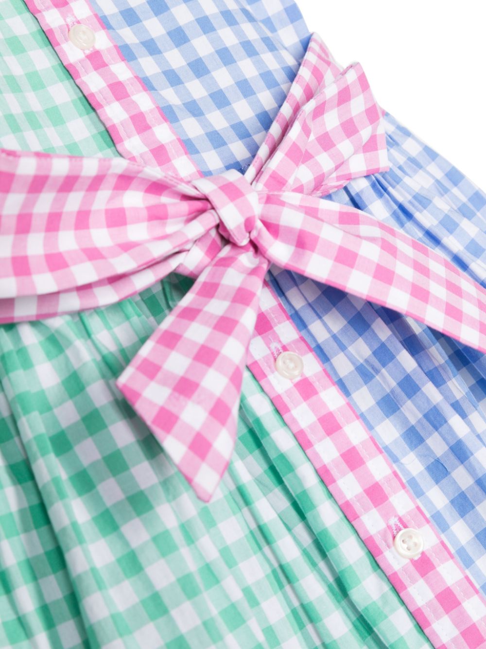 Shop Ralph Lauren Gingham Check-pattern Cotton Dress In Pink