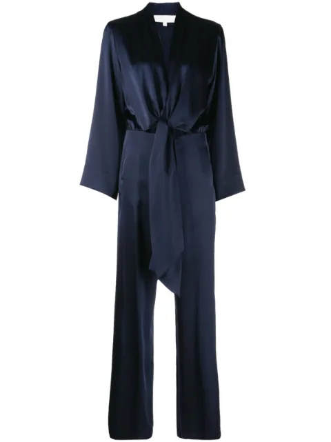 Michelle Mason jumpsuit estilo kimono con cierre de lazo