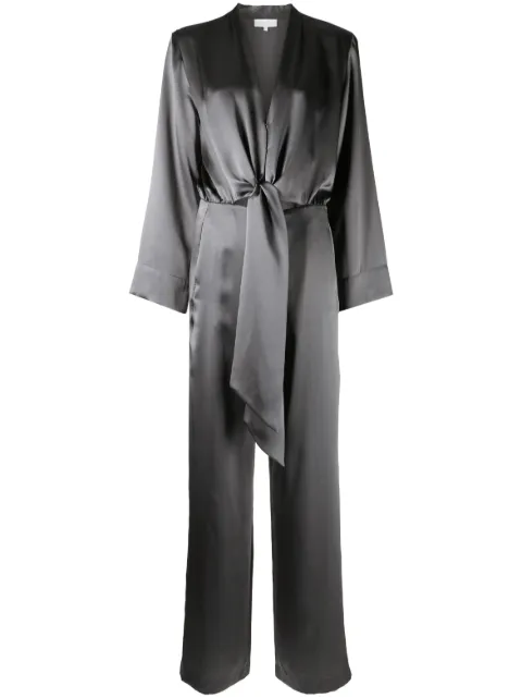 Michelle Mason jumpsuit con cierre de lazo