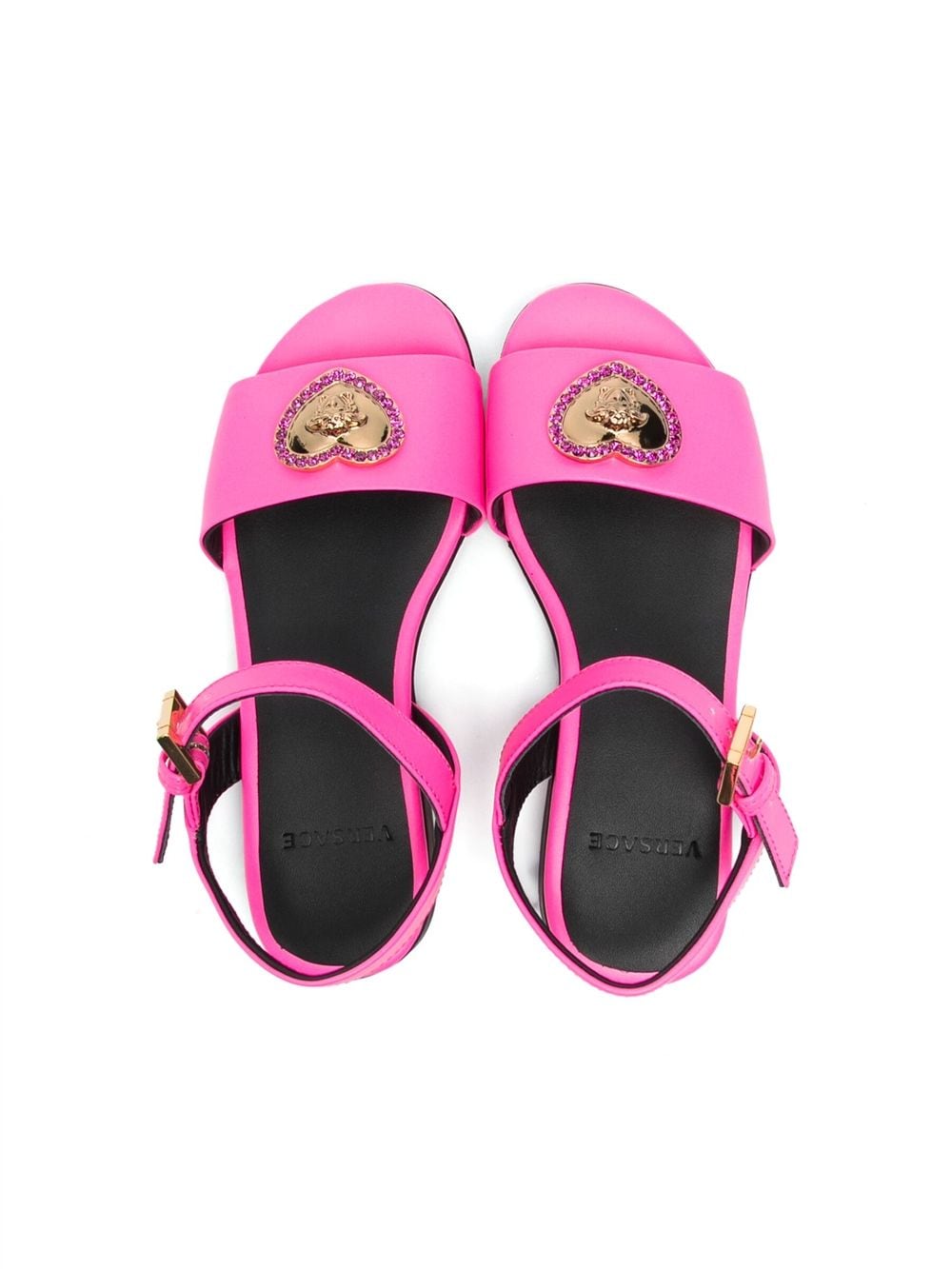 Shop Versace Medusa Open-toe Sandals In Pink