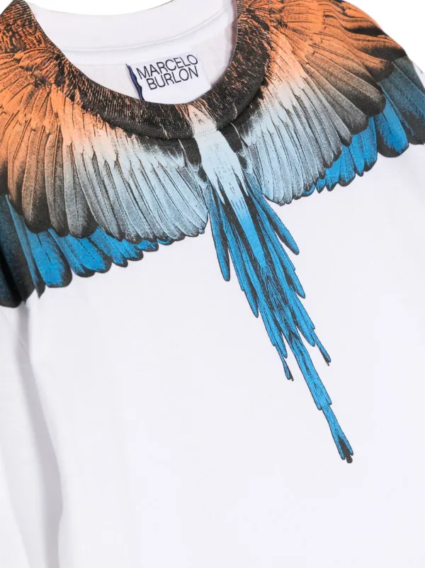 COUNTY OF MILAN KIDS Icon Wings Cotton T-shirt White FARFETCH GE