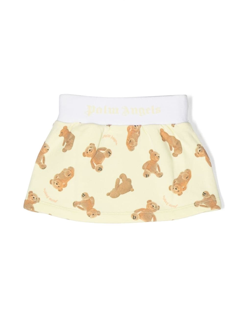Shop Palm Angels Teddy-bear Print Skirt In Yellow