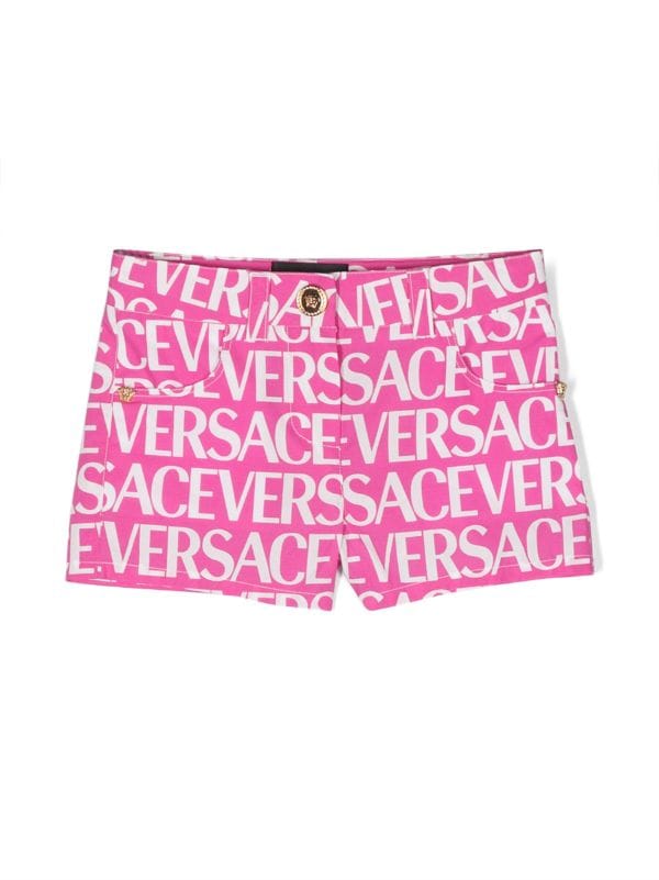 Versace Kids オールオーバーロゴ ショートパンツ - Farfetch