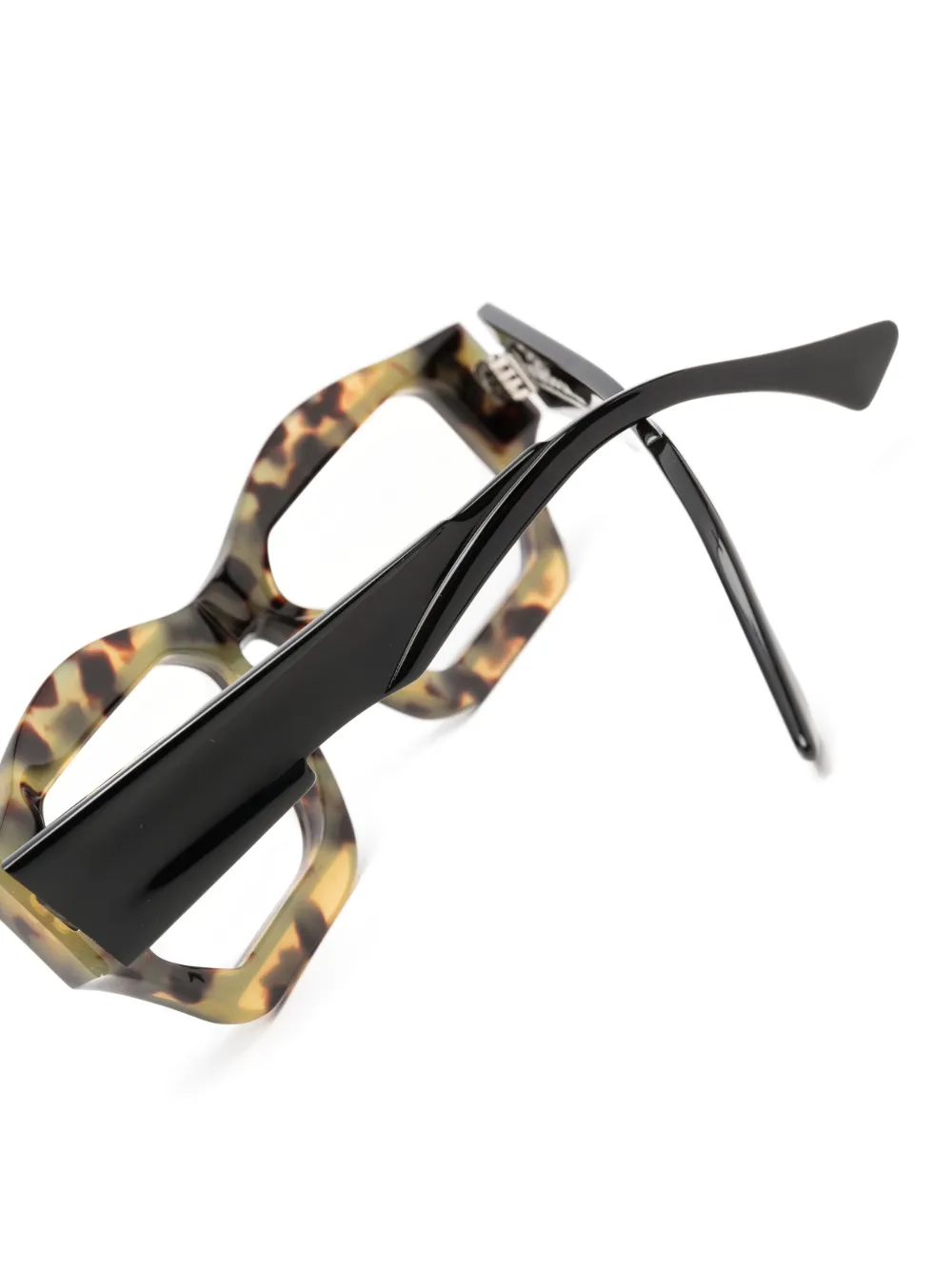 KUBORAUM TORTOISESHELL-EFFECT SQUARE-FRAME GLASSES