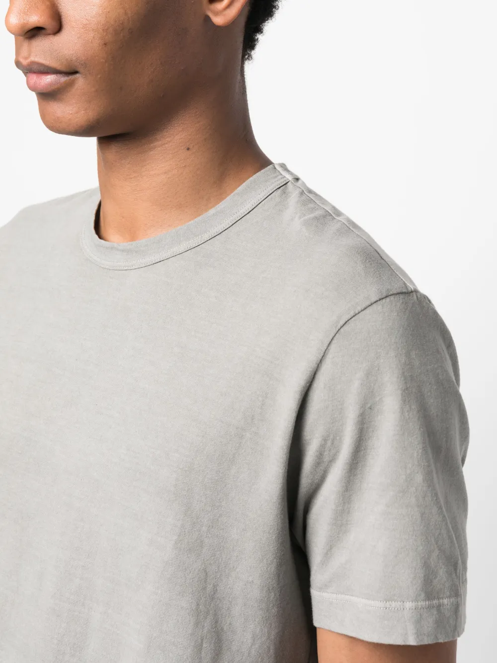 James Perse Round-neck Cotton T-shirt In Grey
