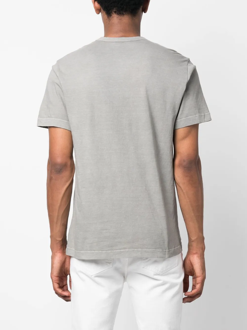 James Perse Round-neck Cotton T-shirt In Grey