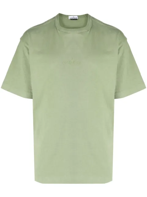 Stone Island embroidered-logo T-shirt