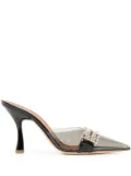 Malone Souliers Joelle 90mm leather mules - Grey