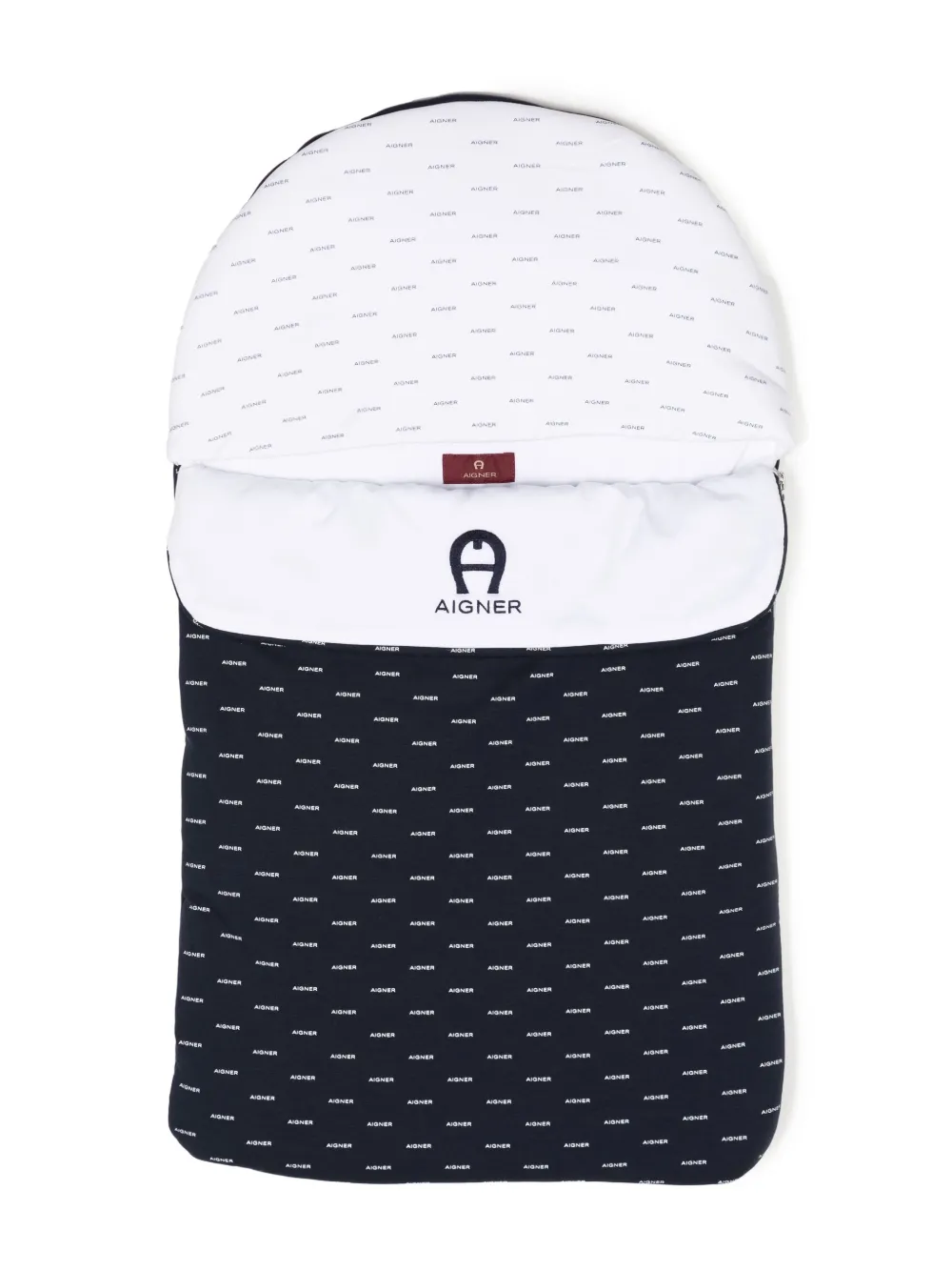 Aigner Logo-print Cotton Sleep Bag In Blue