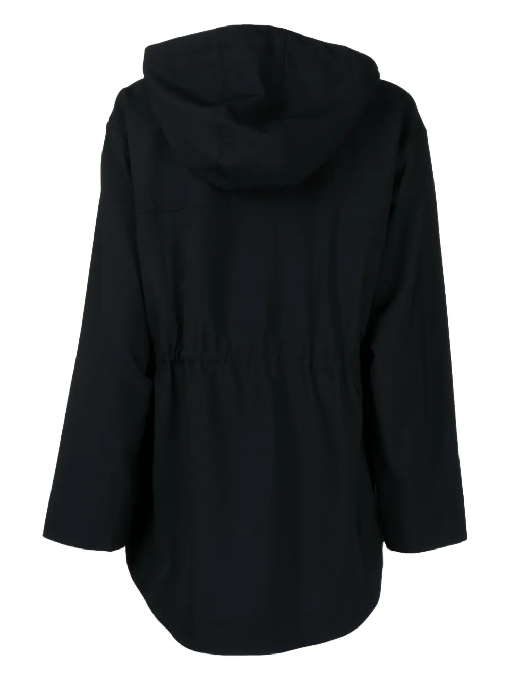 Lorena Antoniazzi Zip-up Hooded Coat In Black