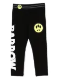 BARROW logo-print cotton leggings - Black