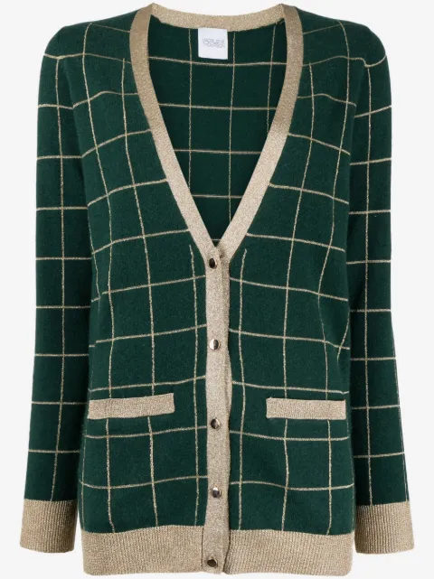 Madeleine Thompson check-pattern V-neck cardigan