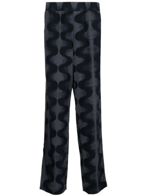 MCQ abstract-print straight-leg trousers