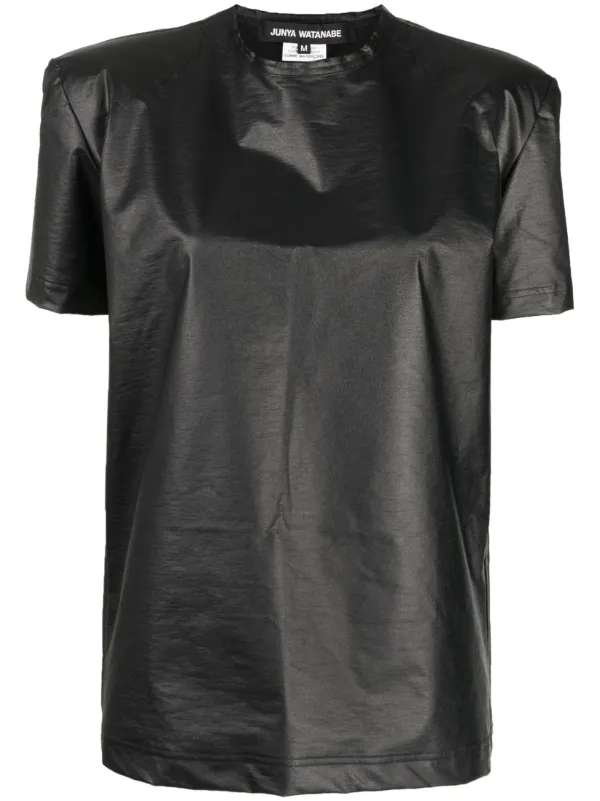Junya Watanabe Metallic Short-sleeve T-shirt in Black