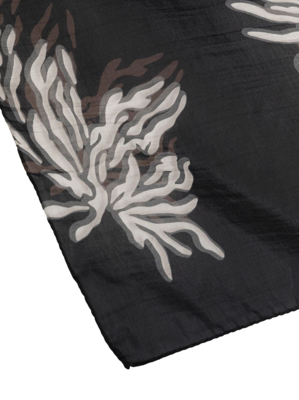 Brunello Cucinelli Sjaal met bloemenprint - Zwart