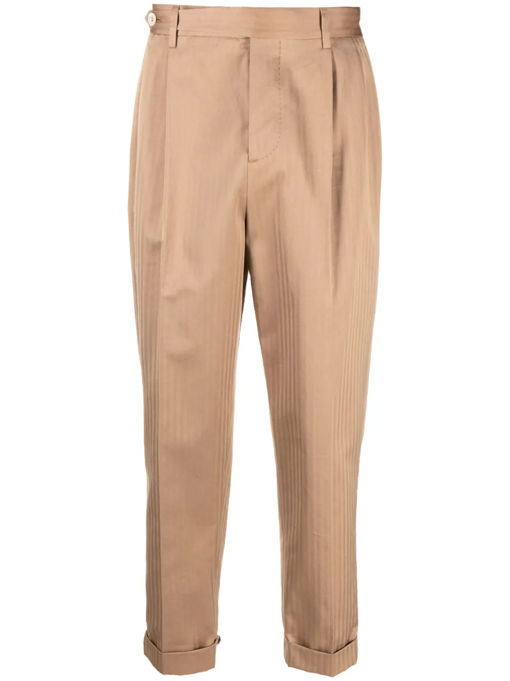 Brunello Cucinelli stripe-pattern tailored trousers | Brown | Image 1