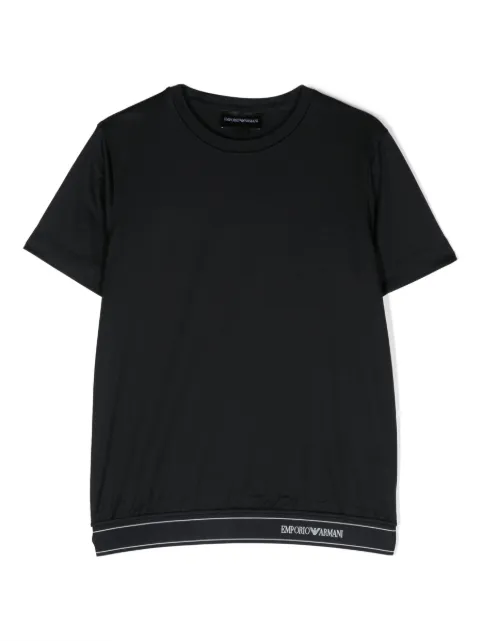 Emporio Armani Kids logo-waistband T-shirt