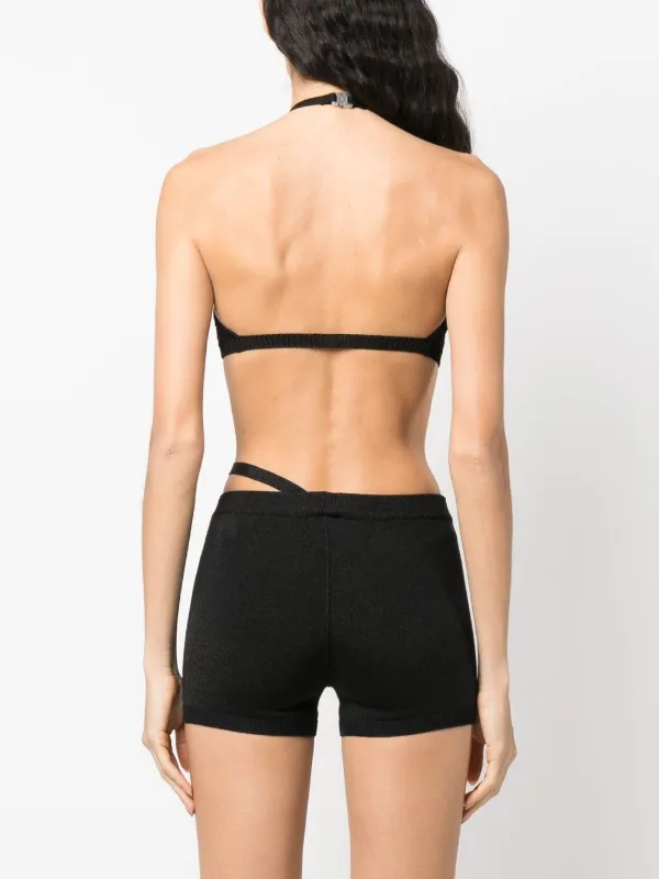 1017 ALYX 9SM Knitted Buckle Top | Black | FARFETCH GE