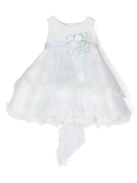 Mimilù vestido de fiesta sin mangas con detalle de apliques