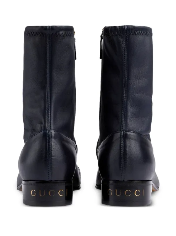 Gucci two tone Leather Ankle Boots Black FARFETCH CA