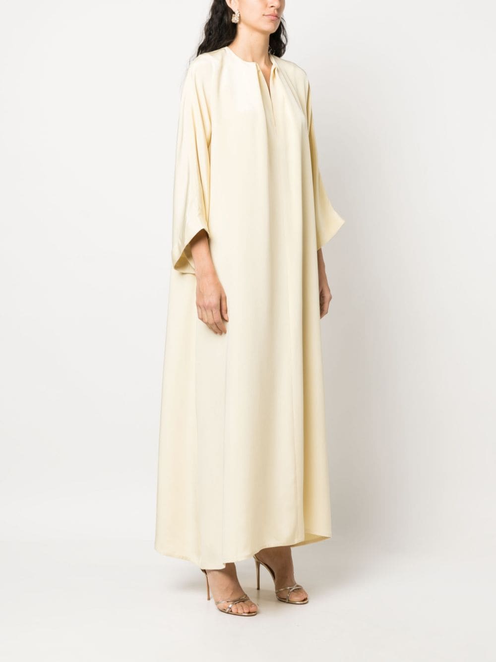 Shop La Collection Ankle-length Flared Dress In Nude