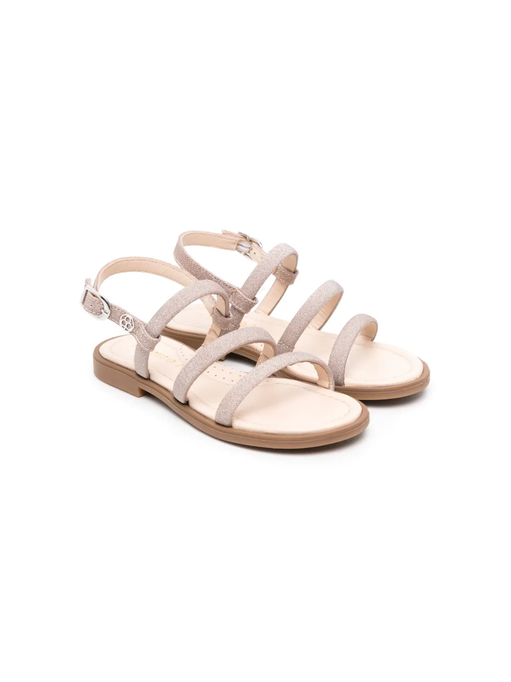 Florens Kids' Glittery Open-toe Strappy Sandals In Silver