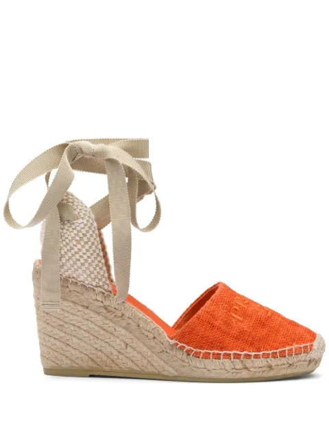 Prada espadrille wedge sandals