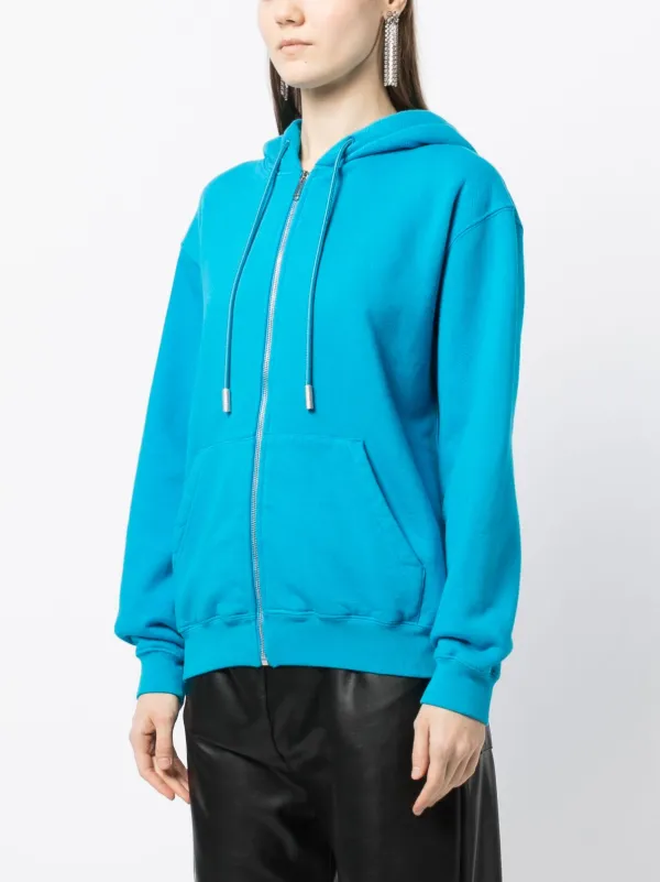 Off-White Diag-print zip-front Hoodie Blue FARFETCH IN