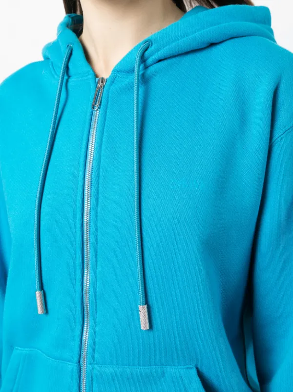 Off-White Diag-print zip-front Hoodie | Blue | FARFETCH