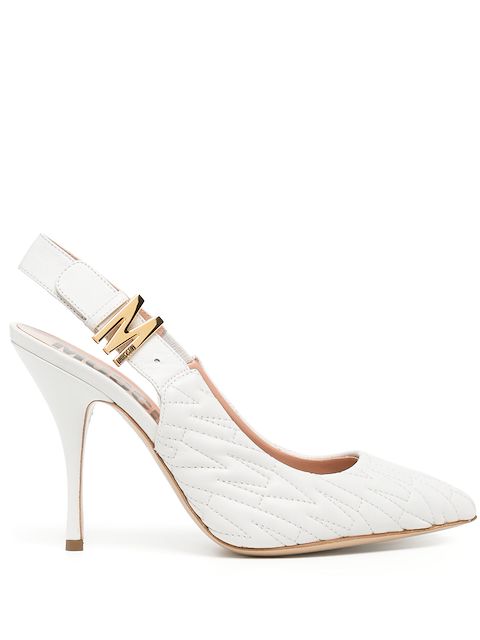 Moschino padded leather pumps