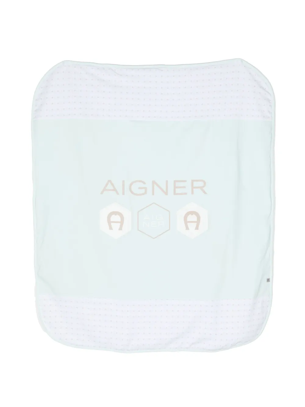 Aigner Logo-print Cotton Blanket In Green