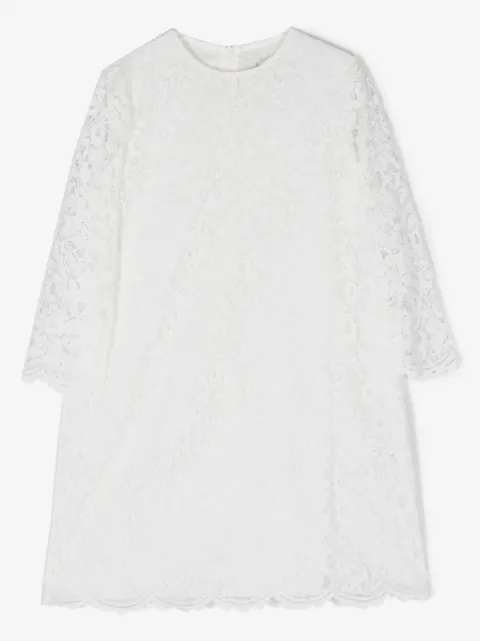 Il Gufo long-sleeve A-line lace dress