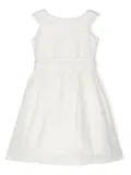 Il Gufo sleeveless belted flared-skirt dress - White