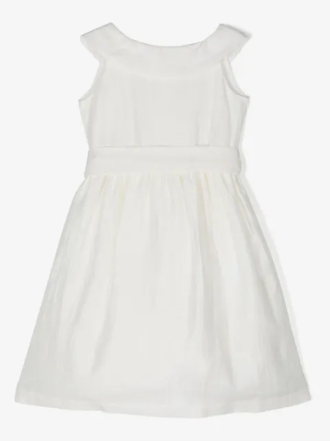 Il Gufo sleeveless belted flared-skirt dress