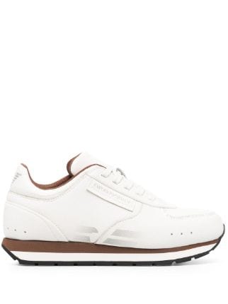 Emporio Armani レースアップ レザースニーカー - Farfetch