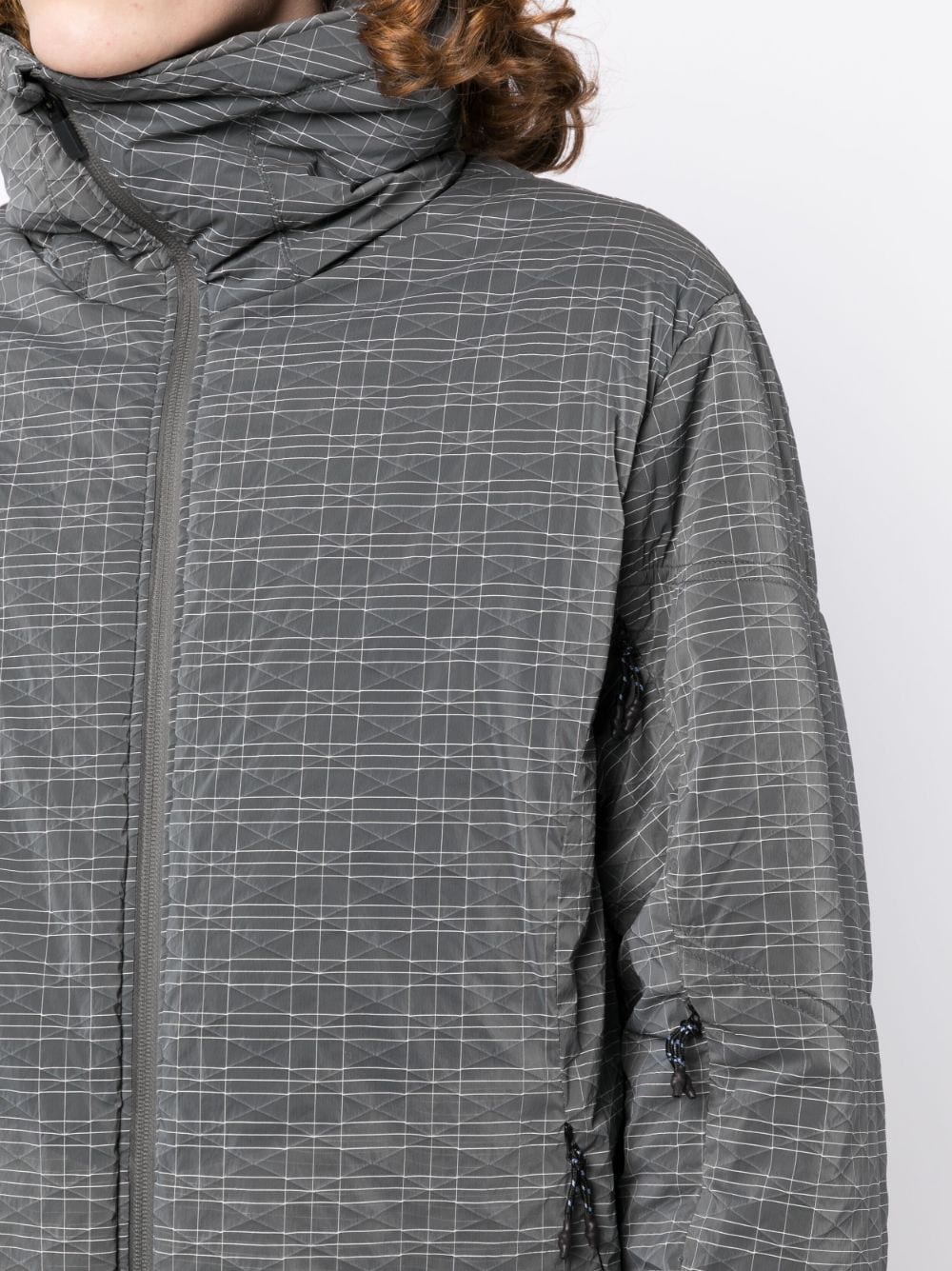 Shop Mcq By Alexander Mcqueen High-neck Bomber Jacket In Grey