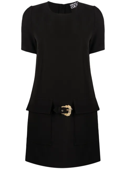 belted short-sleeve minidress
