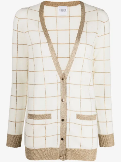 Madeleine Thompson check-pattern V-neck cardigan