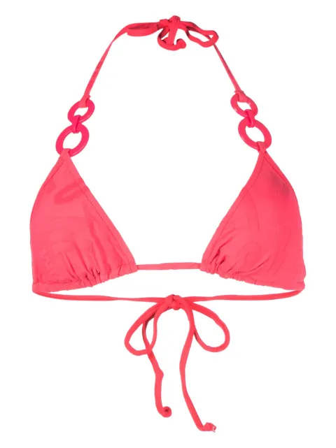 Moschino logo triangle bikini top